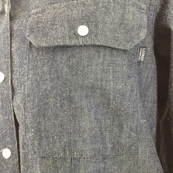 Ralph Lauren Jeans Co. Button Down Jeans Shirt Top - Picture 8 of 12